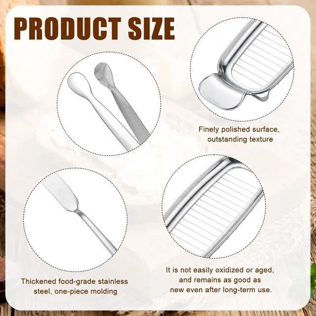 Alt view image 3 of 7 - Cheese Cutter Set, Includes Stainless Steel Cheese Cutter Butter Spreader & Tongs Multifunctional Kitchen Tools for Cutting Butter Egg