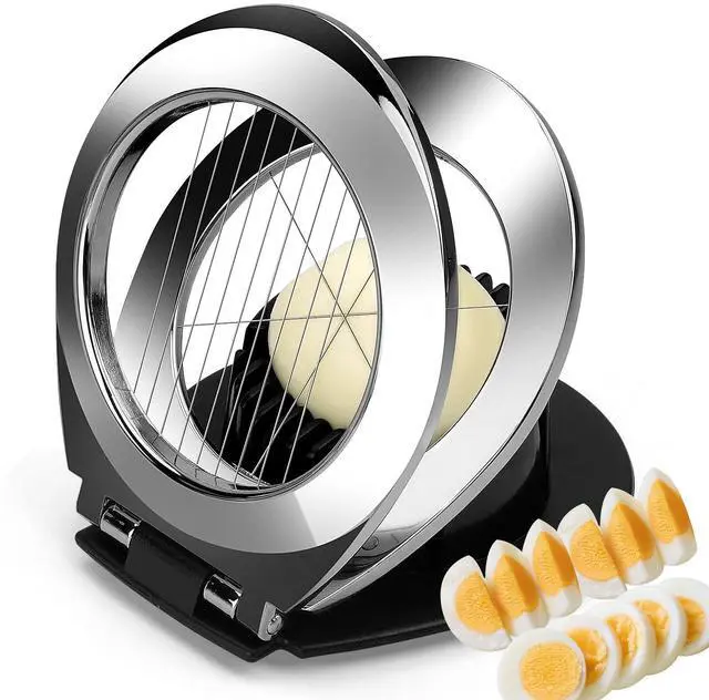 Main image of Egg Slicer for Hard Boiled Eggs, Egg Cutter with 3 Slicing Styles