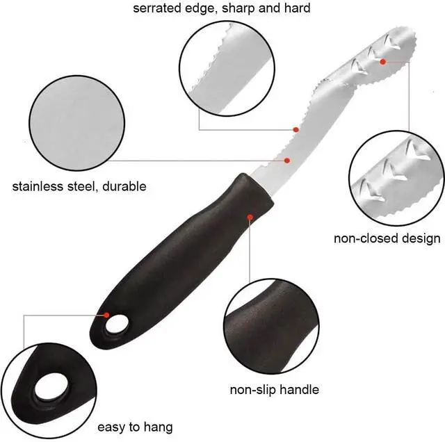 Alt view image 2 of 6 - Jalapeno Corer Tool with Serrated Slice and Rubber Handle Easily Seed Remover or Slice off Vegetables tops for Efficient Cooking and Grilling