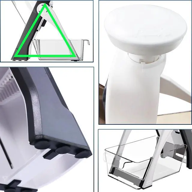 Alt view image 6 of 7 - Safe Mandoline Slicer, Vegetable Slicer Potato Slicer, Gray