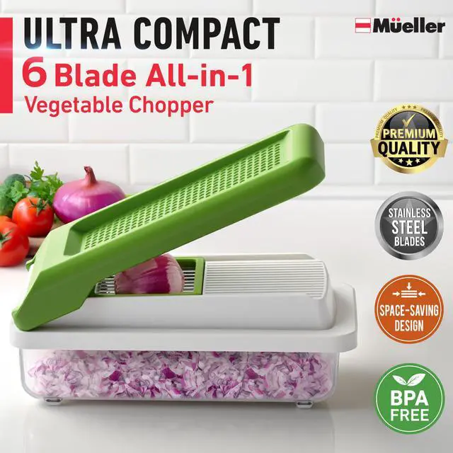 Alt view image 2 of 7 - Vegetable Chopper, Mandoline Slicer, Food Veggie Chopper, Cheese Grater, Onion Vegetable Cutter with Container, Dicer, Kitchen Gadgets & Essentials, White Sand/Green