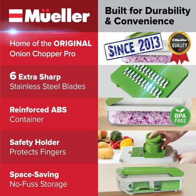 Alt view image 3 of 7 - Vegetable Chopper, Mandoline Slicer, Food Veggie Chopper, Cheese Grater, Onion Vegetable Cutter with Container, Dicer, Kitchen Gadgets & Essentials, White Sand/Green