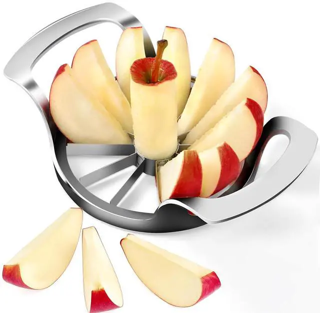 Main image of 4.72 Inch Extra Large Apple Slicer with 12 Blades - Professional Heavy Duty Apple Cutter -304 Stainless Steel Apple Corer Tool - Sharp Apple Slicer and Corer - Easy to Use - Dishwasher Safe
