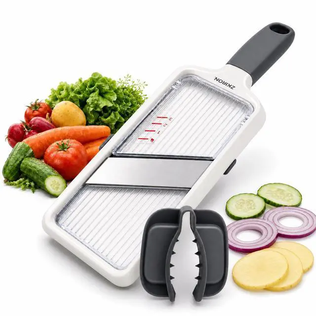 Main image of Adjustable Handheld Mandoline Slicer for Kitchen, Ready to Use