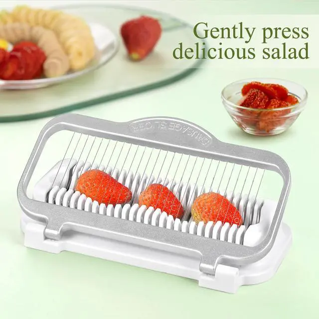 Alt view image 7 of 7 - Larger Egg Slicer for Hard Boiled Eggs Banana Slicer, Aluminium & Stainless Steel Wires Strawberry slicer Multipurpose Heavy Duty Dishwasher Safe Banana Cutter slicer