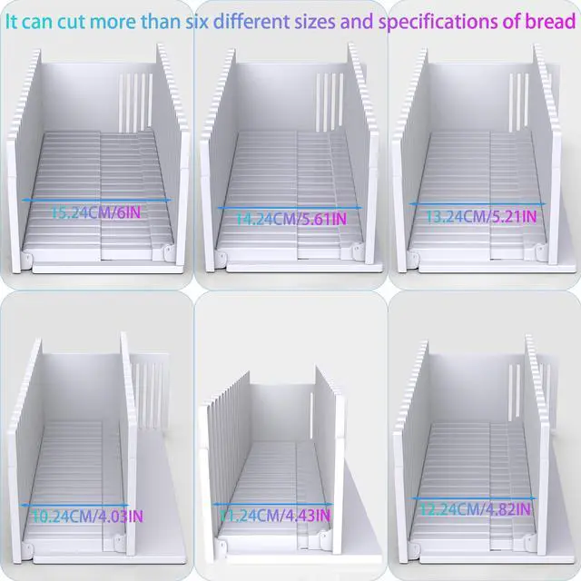 Alt view image 5 of 7 - Bread Slicer for Homemade Breads , Adjustable Thickness Slicing Guide , Foldable Portable Bread Cutter Suitability for Homemade Breads, Bagel ,Cakes - Kitchen Gadget, Baking Tool ,Gifts for Mom Dad