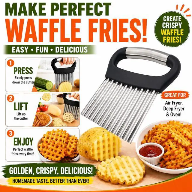 Alt view image 4 of 7 - Large Crinkle Cutter for Veggies, Stainless Steel Wave Cutter