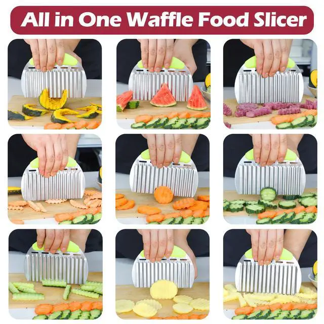 Alt view image 4 of 7 - Large Crinkle Cutter French Fry Cutter, Potato Wavy Chopper