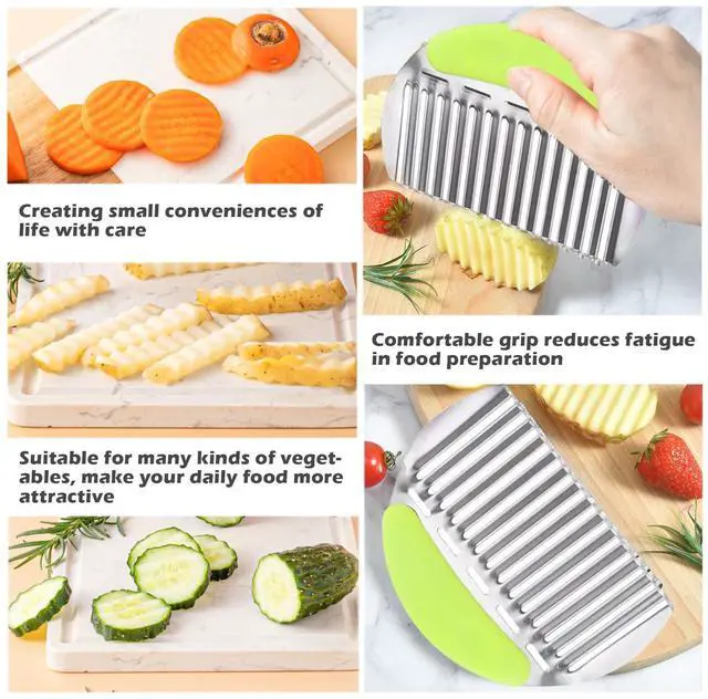 Alt view image 5 of 7 - Large Crinkle Cutter French Fry Cutter, Potato Wavy Chopper