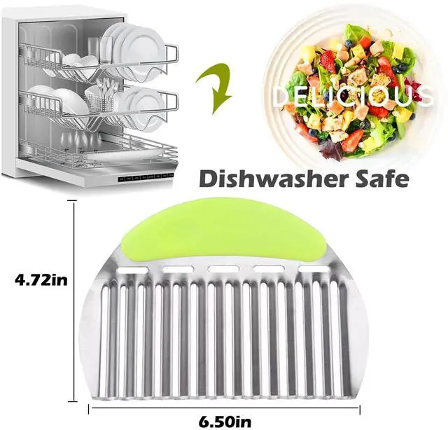Alt view image 7 of 7 - Large Crinkle Cutter French Fry Cutter, Potato Wavy Chopper