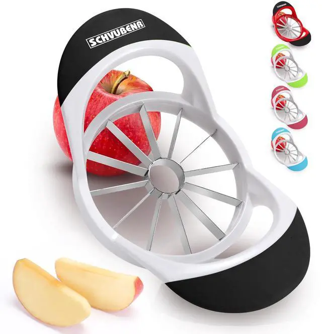 Main image of Blade Apple Slicer and Corer - 4.72 Inch Sharp Stainless Steel Apple Cutter - Professional Apple Divider Tool for Quick Slices - Easy to Use & Clean - Slice Fruits with Ease - Black