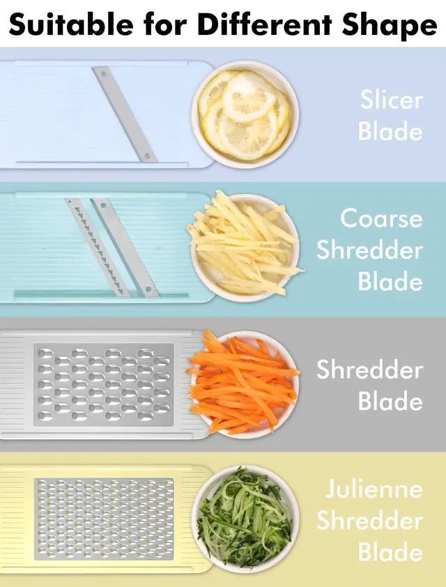 Alt view image 4 of 7 - Professional Mandoline Slicer for Kitchen, Multi Purpose Vegetable Slicer Cutter, Vegetable Cutter Onion Cutter for Veggie Fruit Cheese