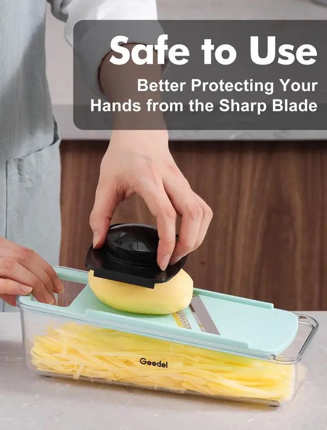 Alt view image 6 of 7 - Professional Mandoline Slicer for Kitchen, Multi Purpose Vegetable Slicer Cutter, Vegetable Cutter Onion Cutter for Veggie Fruit Cheese