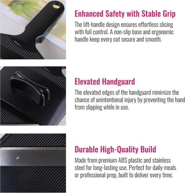 Alt view image 3 of 5 - Slicer Shredder with Stainless Steel Blade, Professional Coleslaw Sauerkraut Cutter, Ultra-Thin Julienne Slicer for Kitchen