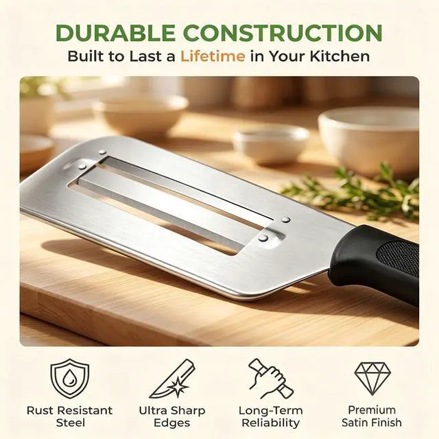 Alt view image 7 of 7 - Cabbage Shredder Vegetable Slicer Cole Slaw Knife Lettuce Shredding Hand Held Peeler Stainless Steel Tool Veggie Cutter Cut Chopper Japanese Multifunctional Thickened Fruit Julienne