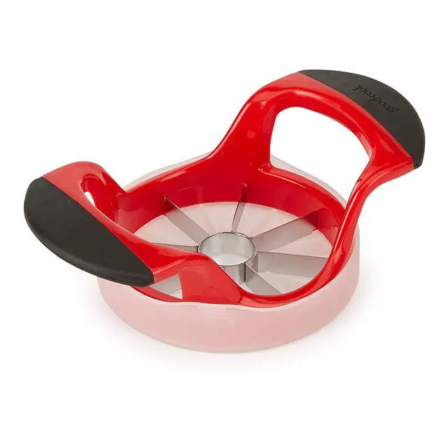 Alt view image 2 of 7 - Touch Apple Wedger with Stainless Steel Cutting Edges and Protective Cover, Red