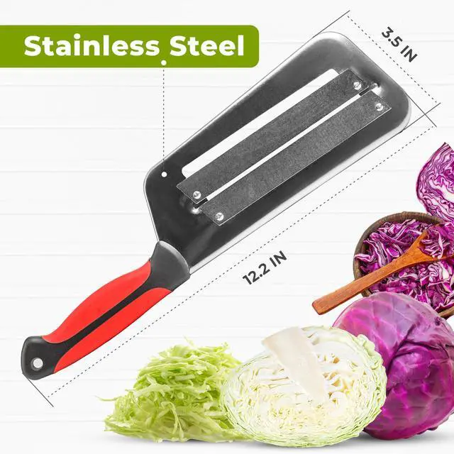 Alt view image 2 of 7 - Cabbage Shredder Lettuce Chopper Lettuce Shredder - Cabbage Slicer Shredder for Sauerkraut Cabbage Cutter Lettuce Cutter - Shraded Knife Sauerkraut Cutter Cabbage Cutting rallador de repollo