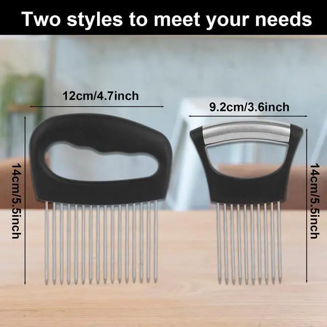 Alt view image 2 of 7 - Onion Holder for Slicing, Extra-Large Onion Slicer Tool Kit with 16 Long Needles & 10 Long Needles Vegetable Chopper Cutter Kitchen Appliance Gadget Utensils for Tomatoes Potatoes Meat Tenderizer