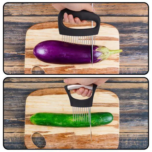 Alt view image 7 of 7 - Onion Holder for Slicing, Extra-Large Onion Slicer Tool Kit with 16 Long Needles & 10 Long Needles Vegetable Chopper Cutter Kitchen Appliance Gadget Utensils for Tomatoes Potatoes Meat Tenderizer