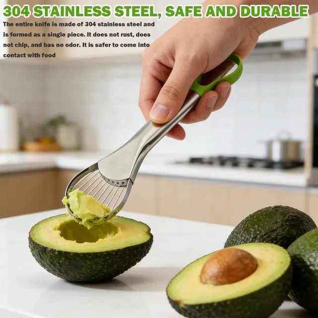Alt view image 4 of 6 - 2-in-1 Avocado Slicer Pitter Cutter and Stainless Tool
