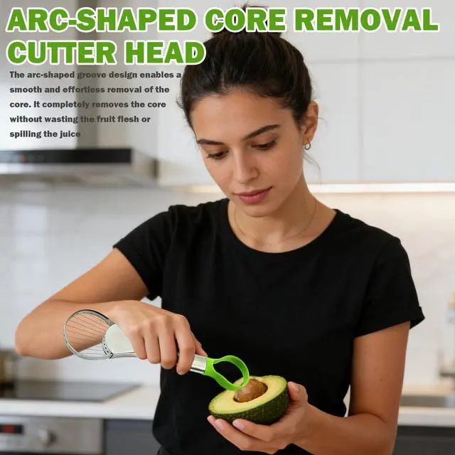 Alt view image 6 of 6 - 2-in-1 Avocado Slicer Pitter Cutter and Stainless Tool