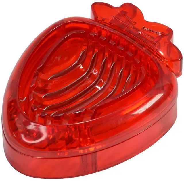 Main image of Strawberry Shaped Fruit Slicing Tool with Stainless Steel Blades