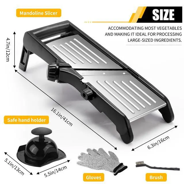 Alt view image 2 of 7 - Mandoline Slicer for Kitchen, 7-in-1 Adjustable Vegetable Slicer