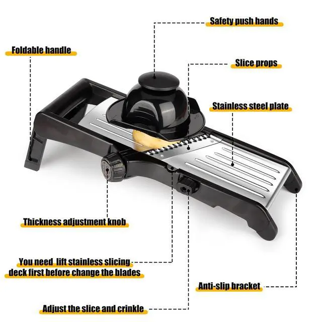 Alt view image 7 of 7 - Mandoline Slicer for Kitchen, 7-in-1 Adjustable Vegetable Slicer
