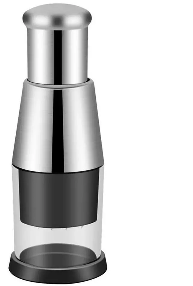 Main image of Manual Garlic Chopper Garlic Crusher Pressing Handheld Food Chopper Slicer Vegetable Cooking Crusher Stainless Steel Home Kitchen Accessories, Silver