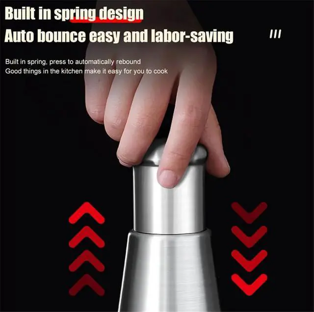 Alt view image 2 of 7 - Manual Garlic Chopper Garlic Crusher Pressing Handheld Food Chopper Slicer Vegetable Cooking Crusher Stainless Steel Home Kitchen Accessories, Silver