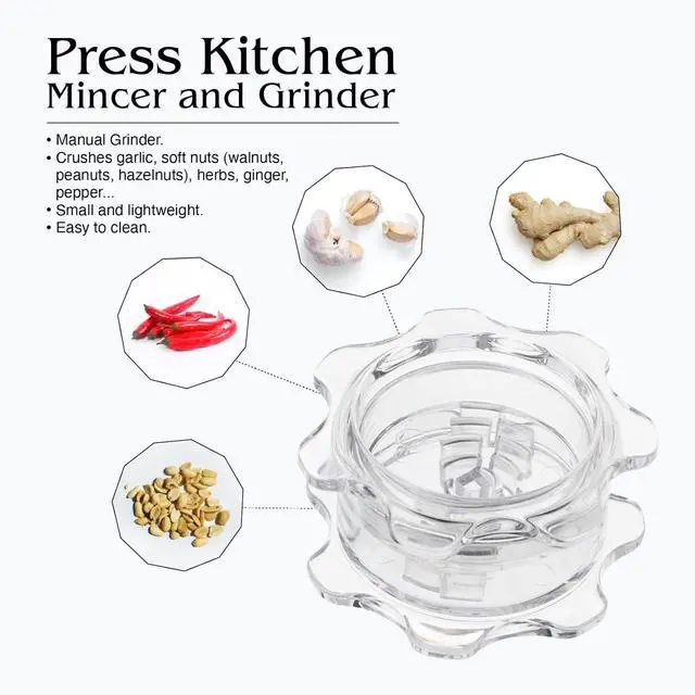 Alt view image 3 of 7 - Garlic Mincer (Clear)