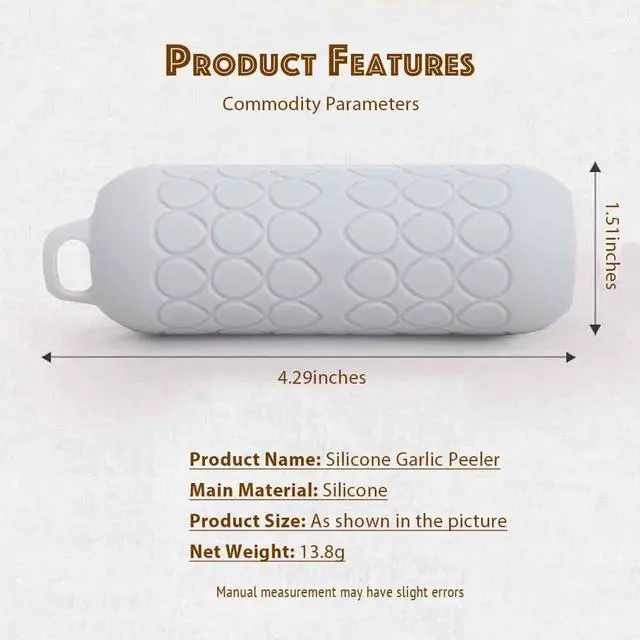 Alt view image 2 of 7 - Garlic Peeler Skin Remover Roller Keeper,Easy Quick to Peeled Garlic Cloves with Silicone Tube Roller Garlic Peeling Kitchen Tool