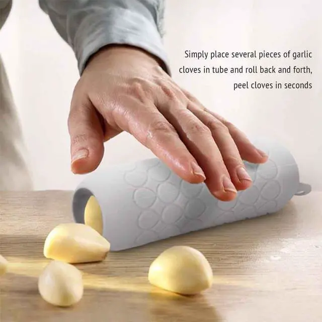 Alt view image 7 of 7 - Garlic Peeler Skin Remover Roller Keeper,Easy Quick to Peeled Garlic Cloves with Silicone Tube Roller Garlic Peeling Kitchen Tool
