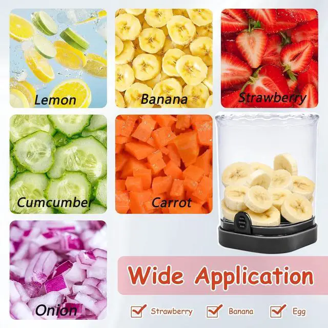 Alt view image 7 of 7 - Fruit Slicer Cup,Strawberry Cutter Slicer with Stainless Blades for Egg Banana Cucumber Mushroom,Detachable Kitchen Gadget Tool Vegetable Salad Cut Slice -Precision Berry Cutter Black