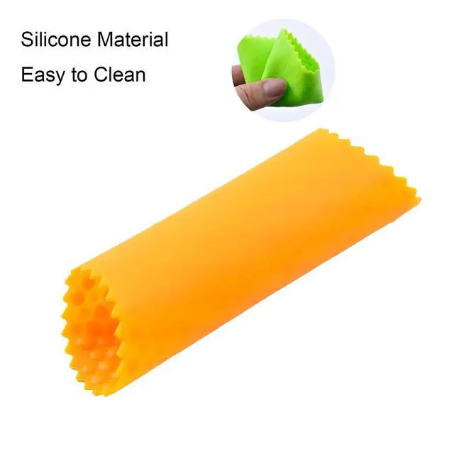 Alt view image 4 of 5 - Silicone Garlic Peeler, Garlic Peeler Skin Remover Roller Keeper, Garlic Tube Rollers Skin Remover (Yellow, Green, Blue)