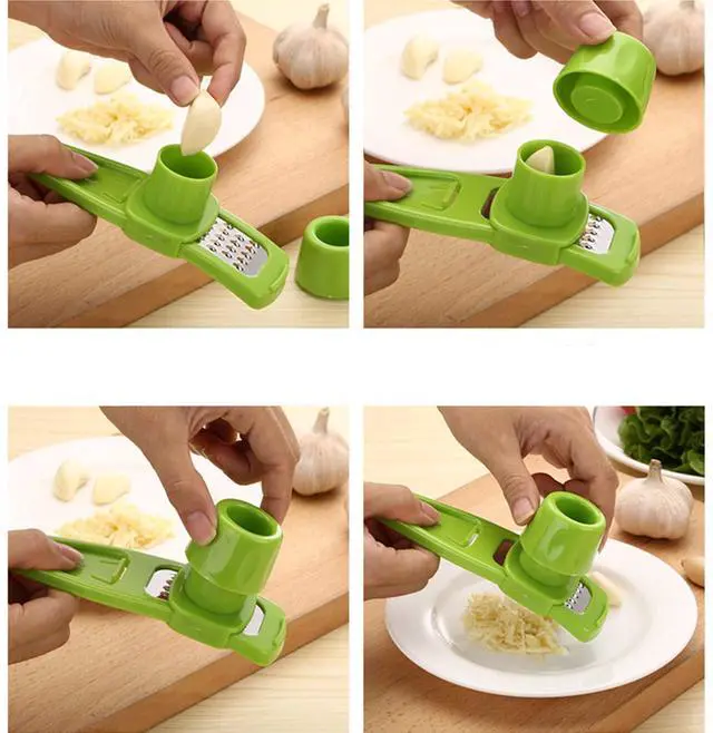 Alt view image 5 of 7 - Multifunction Stainless Steel Pressing Garlic Slicer Cutter Shredder Kitchen To Garlic Slicer