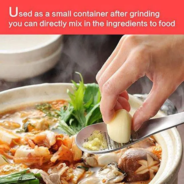 Alt view image 2 of 7 - Stainless Steel Ginger Grater Spoon Lime Lemon Zester Cheese Grater Wasabi Ginger Stainless Garlic Press Grinding Gadget