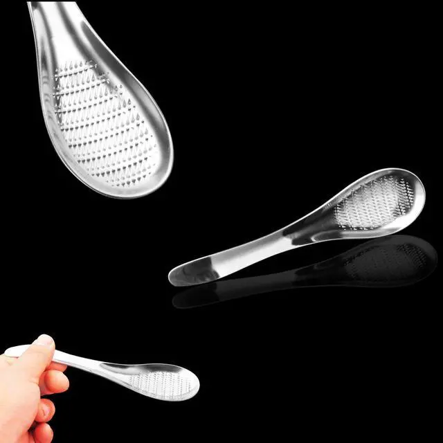 Alt view image 6 of 7 - Stainless Steel Ginger Grater Spoon Lime Lemon Zester Cheese Grater Wasabi Ginger Stainless Garlic Press Grinding Gadget