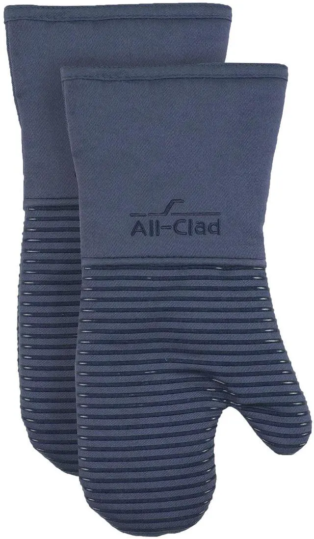 Main image of Premium Silicone Oven Mitts, 2-Pack, Indigo