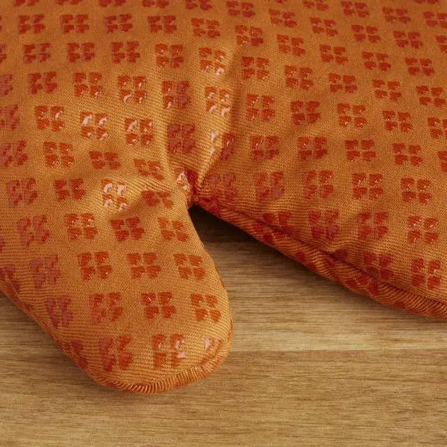 Alt view image 3 of 6 - Asteroid Oven Mitt Set, 7"x12.5", Honey Orange, 2 Piece