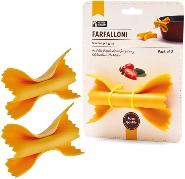 Main image of Shaped Pot Holders Mini Silicone Pinch Mitts | Fun Silicone Pot Gripper & Kitchen Gadget | Quirky Pasta-Inspired Kitchen Gadgets Collection