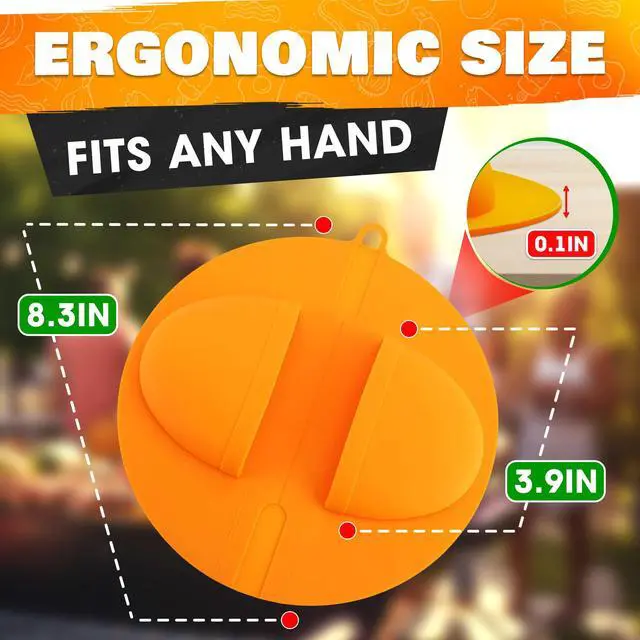 Alt view image 2 of 7 - Silicone BBQ Grill Mitts, 480°F Heat-Resistant (Yellow)