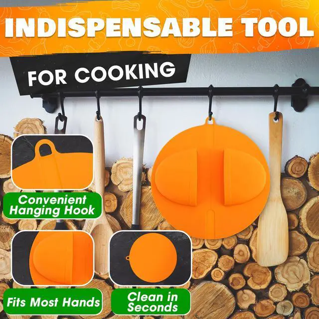 Alt view image 4 of 7 - Silicone BBQ Grill Mitts, 480°F Heat-Resistant (Yellow)