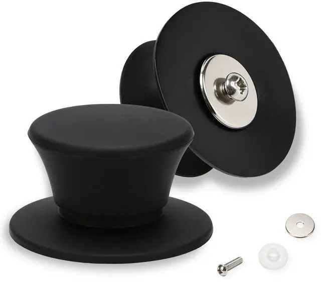 Main image of Universal Pot Lid Replacement Knobs, Silicone Pan Lid Holding Handles with Screws, Fits Most Glass, Stainless Steel & Ceramic Lids