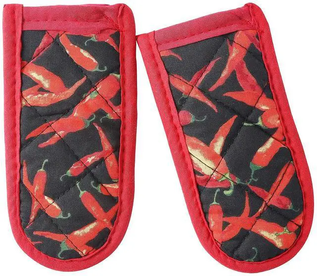 Main image of Cast Iron Skillet Handle Covers,Pot Handle Covers Heat Resistant,Pot Holders for Kitchen Heat Resistant,Machine Washable Handle Mitts,2 PCS(Red Pepper)