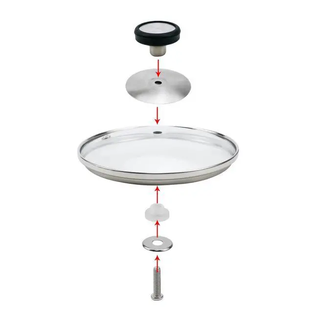 Alt view image 4 of 7 - Inch Universal Tempered Pot Lid Glass Covers for Frying Pan