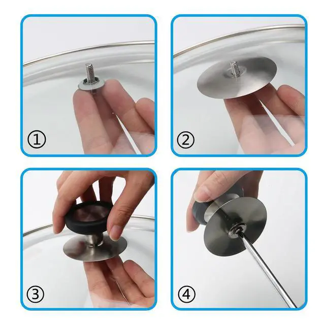 Alt view image 5 of 7 - Inch Universal Tempered Pot Lid Glass Covers for Frying Pan