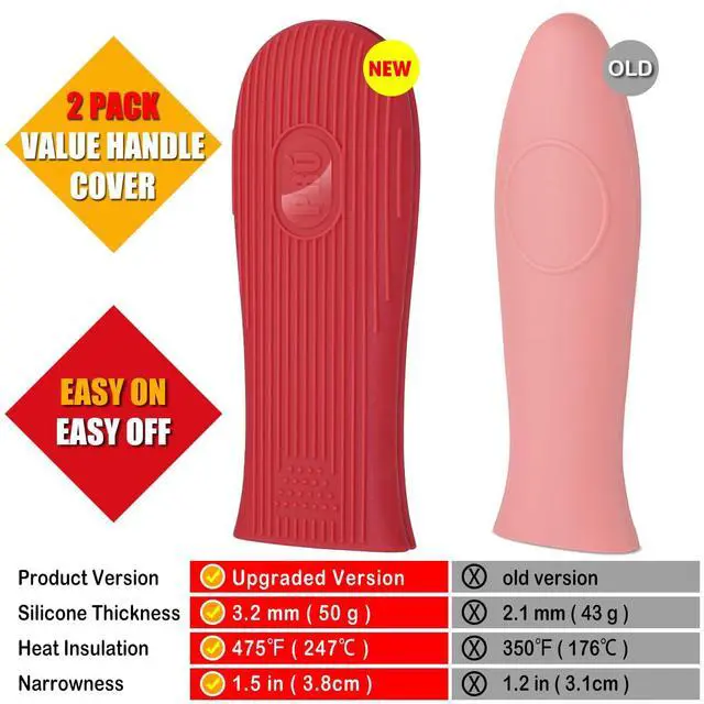 Alt view image 6 of 7 - Heatproof Cast Iron Handle Cover Holder for Hot Skillet Pan