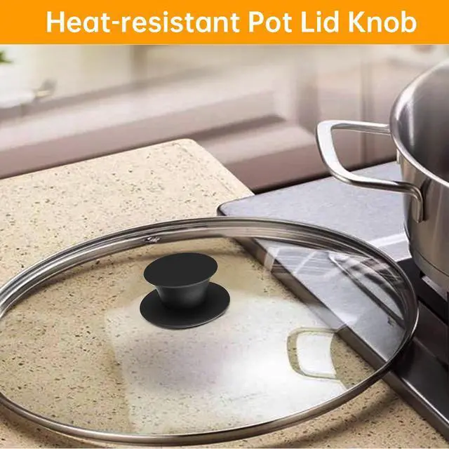 Alt view image 4 of 7 - Universal Pot Lid Replacement Knobs, Silicone Pan Lid Holding Handles, Heat Resistant and Prevent Static Electricity, Non-Slip Handle for Kitchen Cookware Lids and Covers