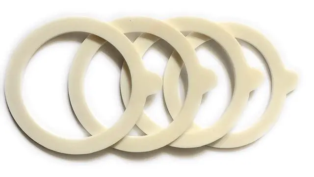Alt view image 6 of 7 - Silicone Replacement Gasket Seals, Fits Wide 3.5 inches Canning Jars, Outside Diameter 3.5 x Inside Diameter 2.75-Inches, Set of 4 White